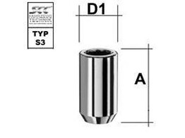 MOER 12X1.5 KON 37MM D 20MM STERSLEUTEL