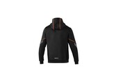 HOODIE FULL ZIP BLACK/FLUO ORANGE XXL