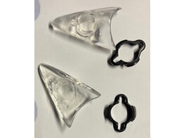 2 prise d air transparente pour casque