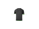 T-SHIRT TECH d.grijs/groen S