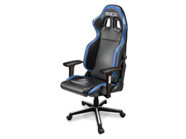 BUREAUSTOEL ICON zwart/blauw